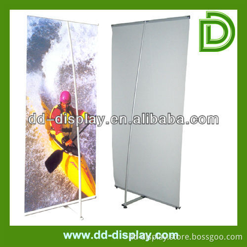fiber pole L banner screen